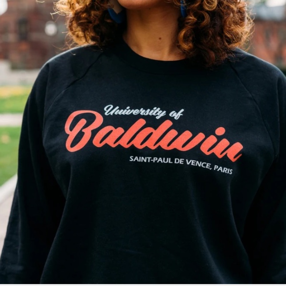University of Baldwin black cotton sweatshirt
